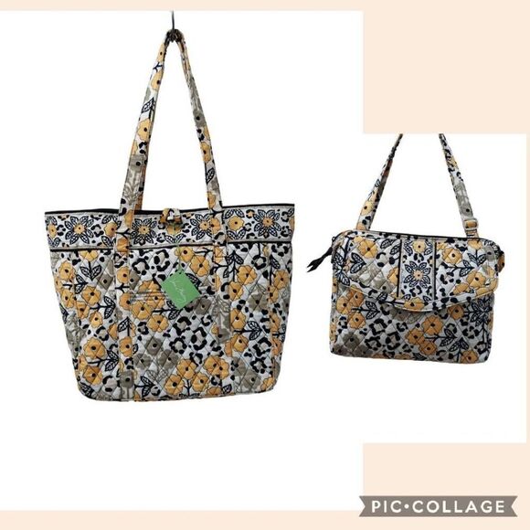 Vera Bradley Go Wild Set Tote and Laptop Bag - Picture 1 of 10